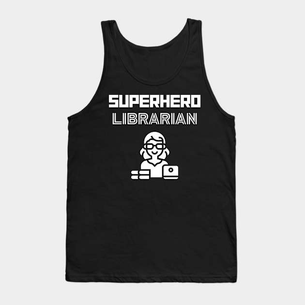 Superhero Librarian Female Tank Top by MyUniqueTee